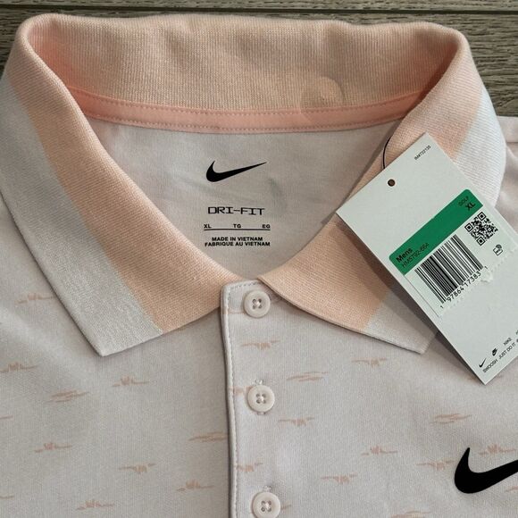 Nike Other - Nike Dri Fit Golf Polo Shirt Mens XL Pink All Over Print Pattern Preppy Casual